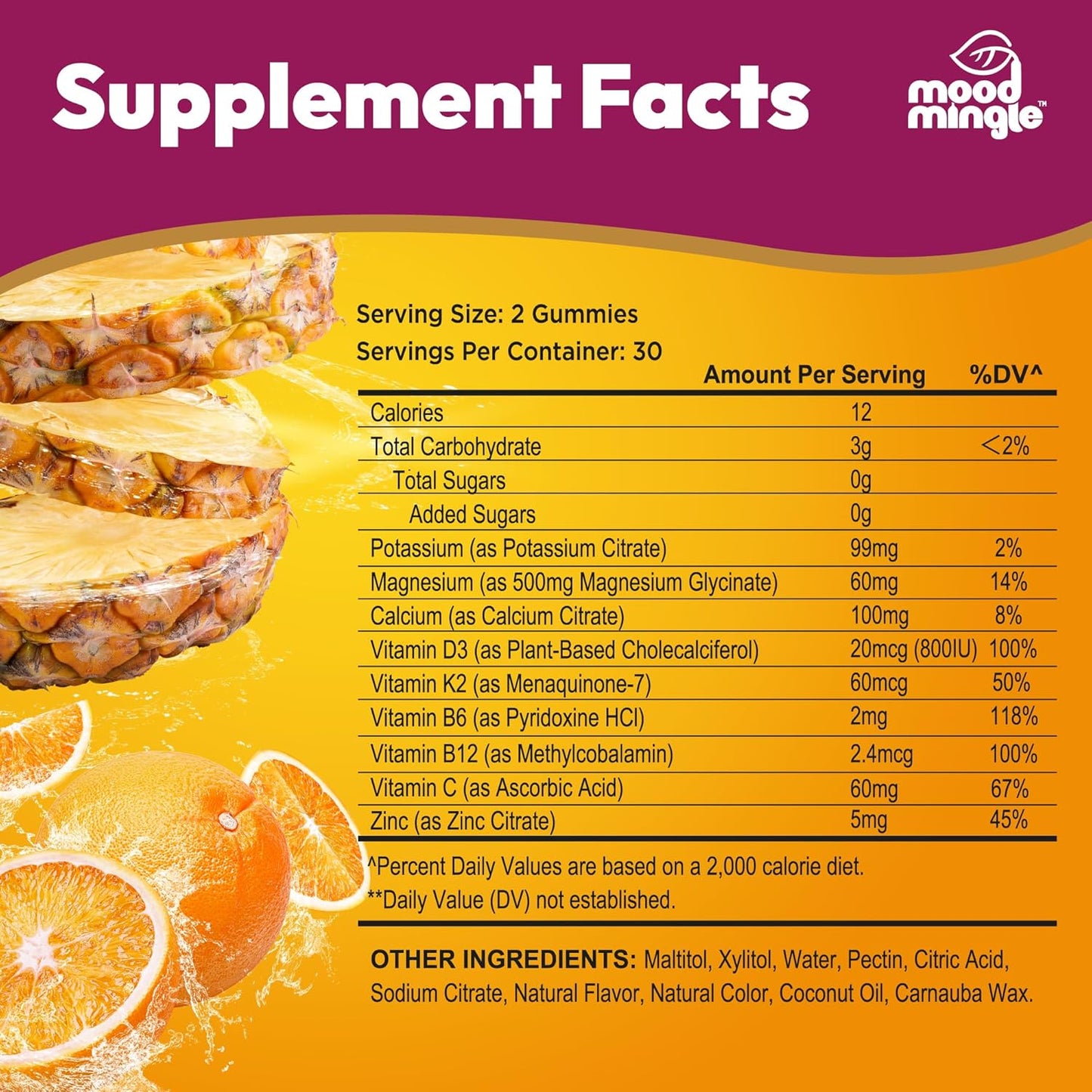 MoodMingle Potassium Magnesium Glycinate Gummies