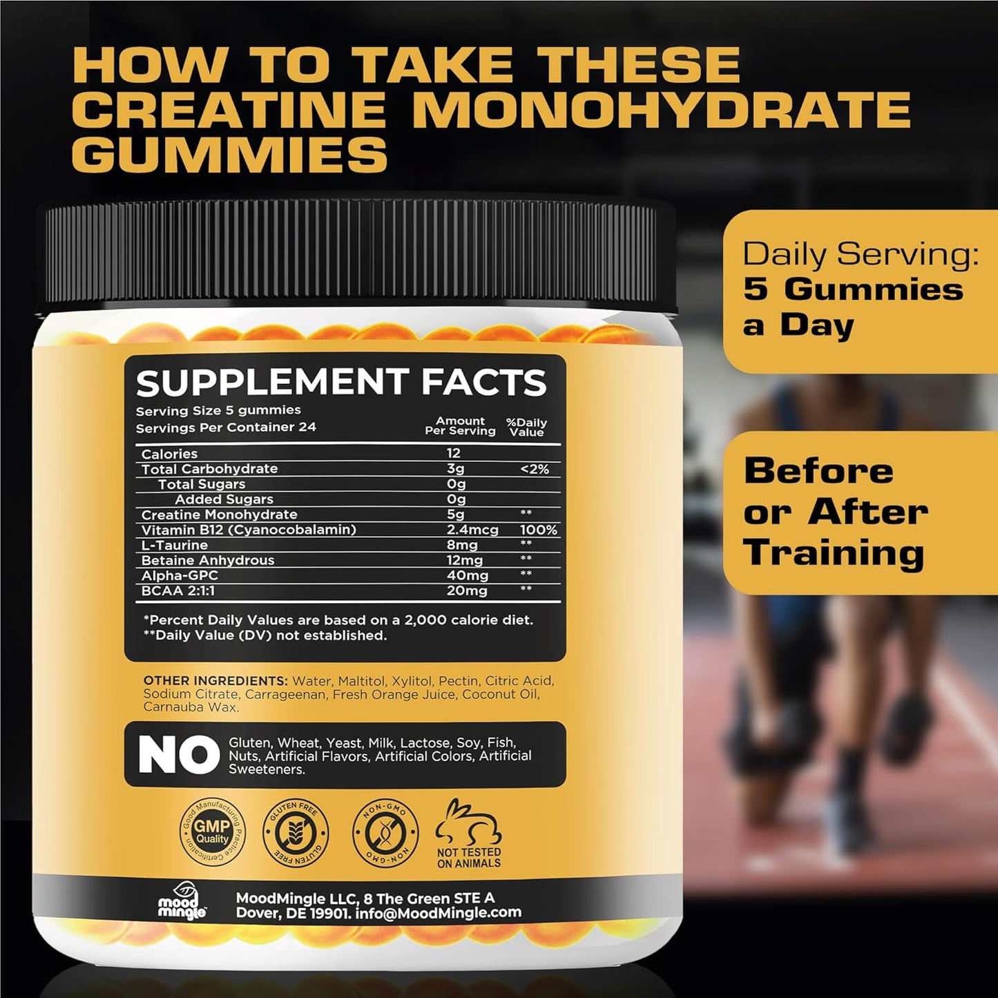 MoodMingle Creatine Monohydrate Gummies