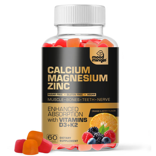 MoodMingle Calcium Magnesium Zinc Supplement Gummies