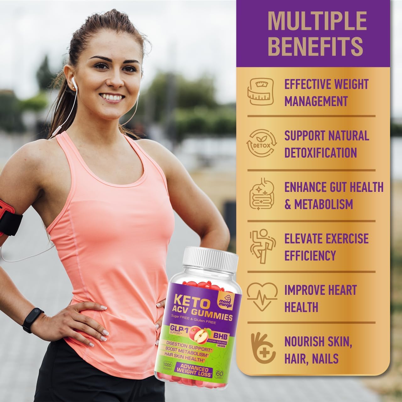 MoodMingle Keto ACV Gummies Dietary Supplement