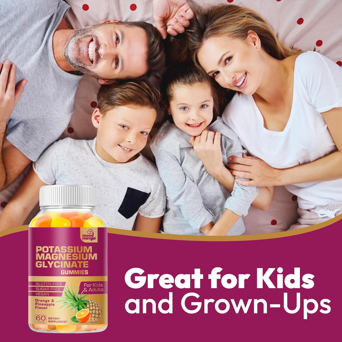 MoodMingle Potassium Magnesium Glycinate Gummies