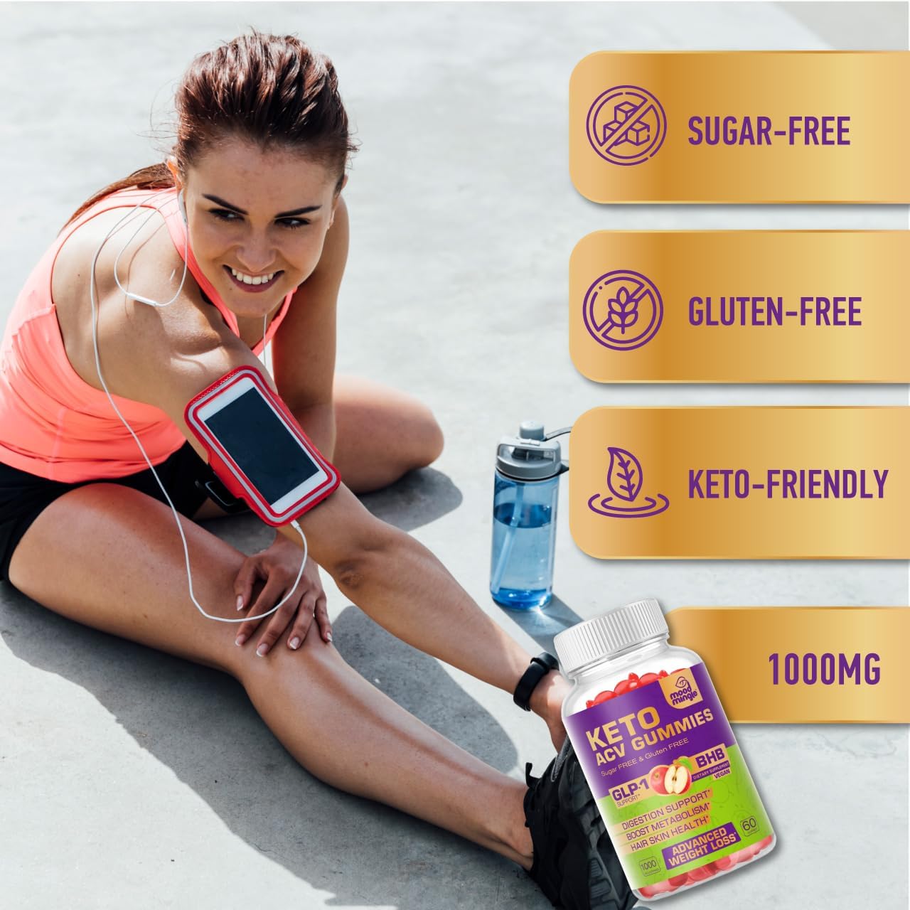 MoodMingle Keto ACV Gummies Dietary Supplement