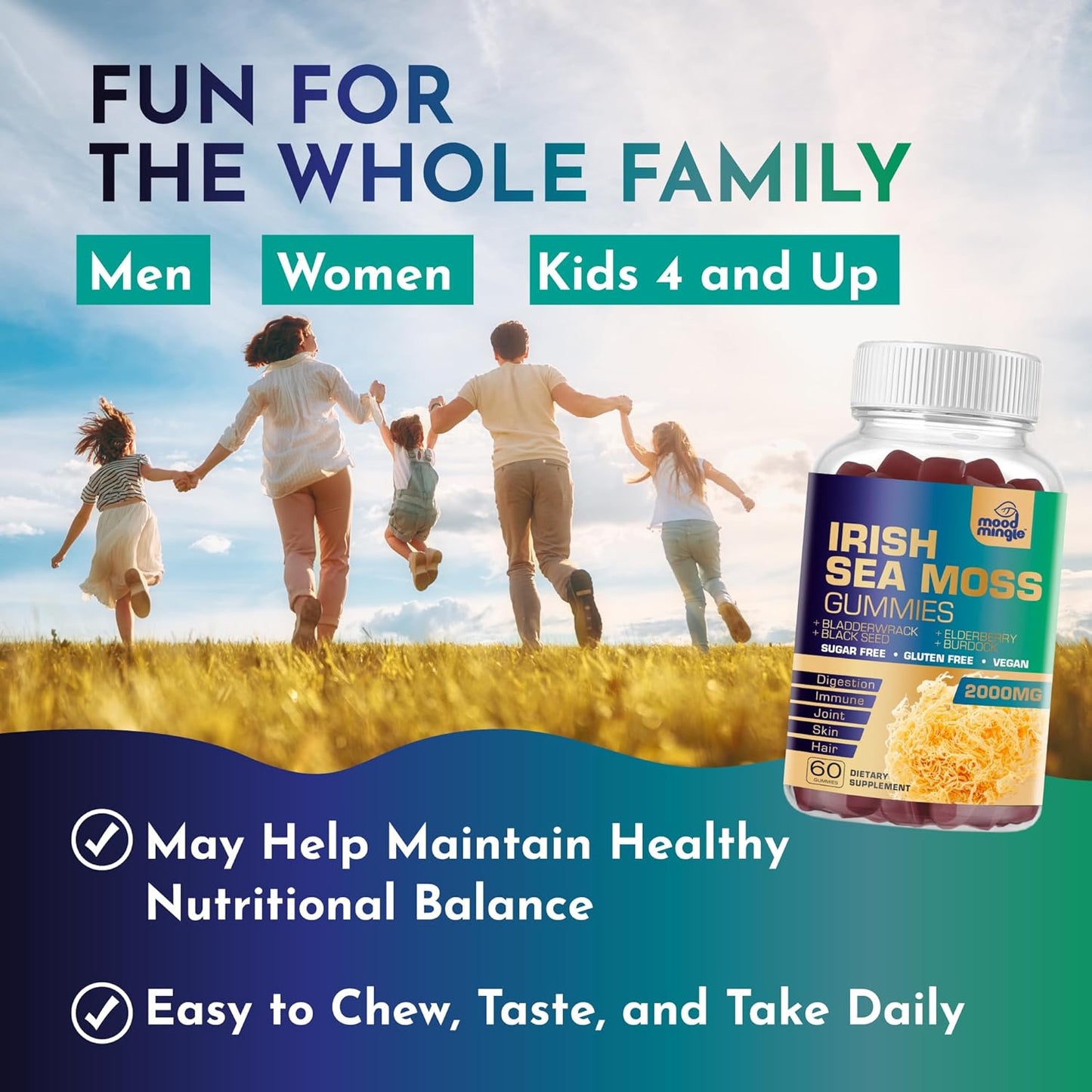 MoodMingle Irish Sea Moss Gummies