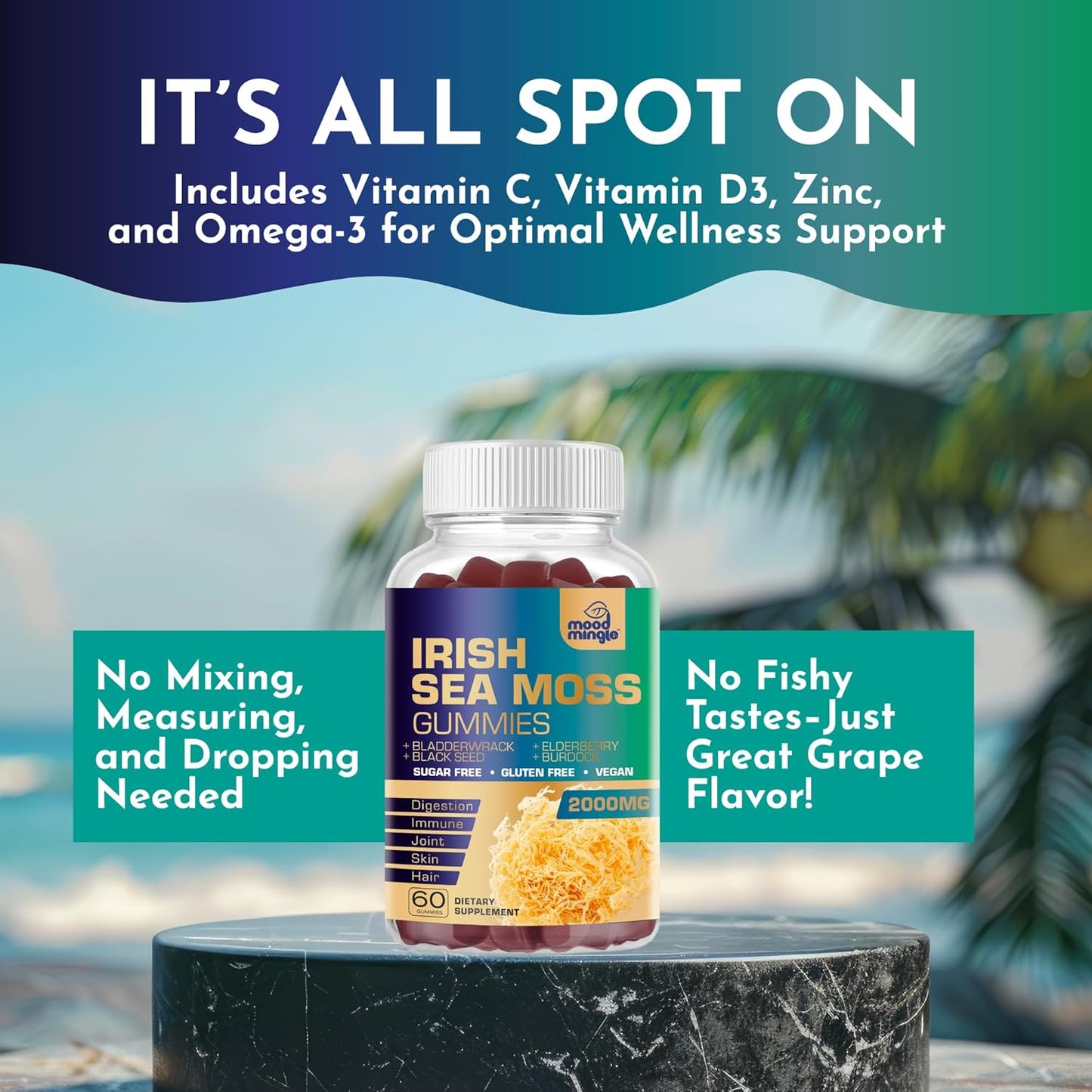 MoodMingle Irish Sea Moss Gummies