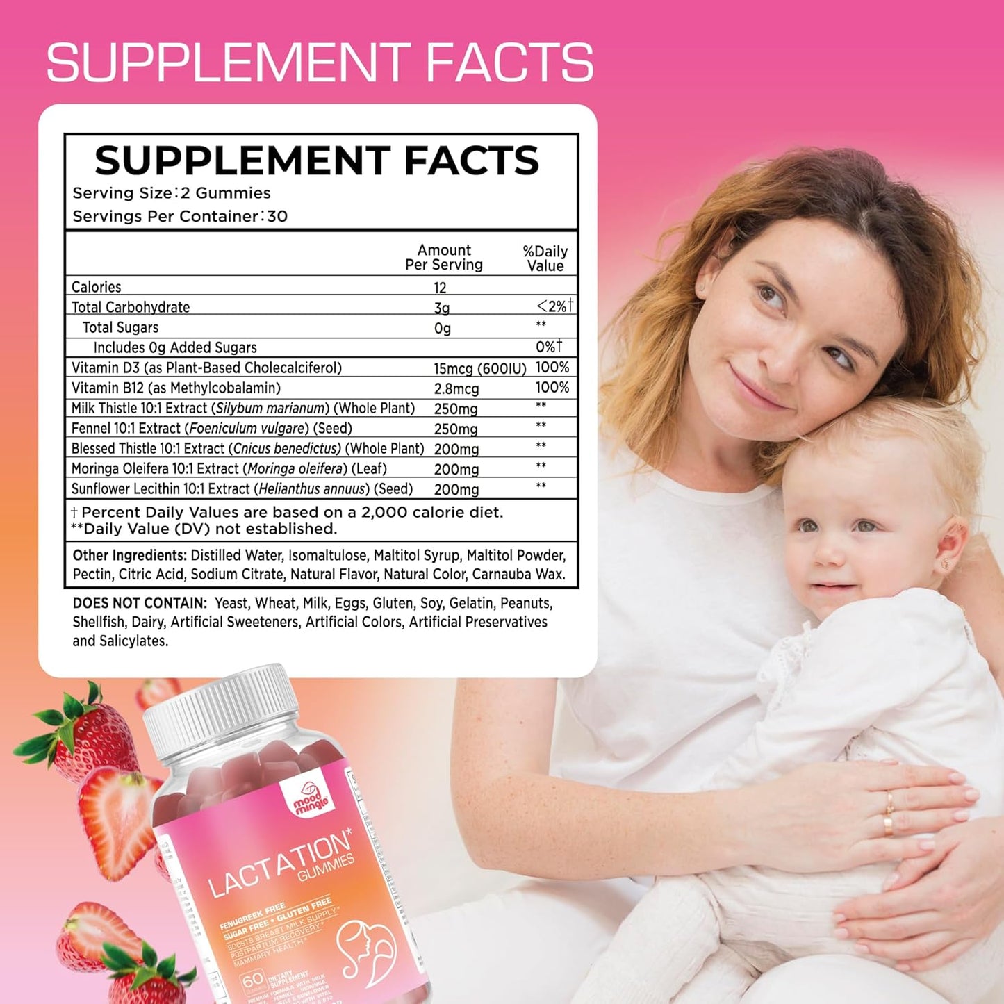 MoodMingle Lactation and Postpartum Support Gummies