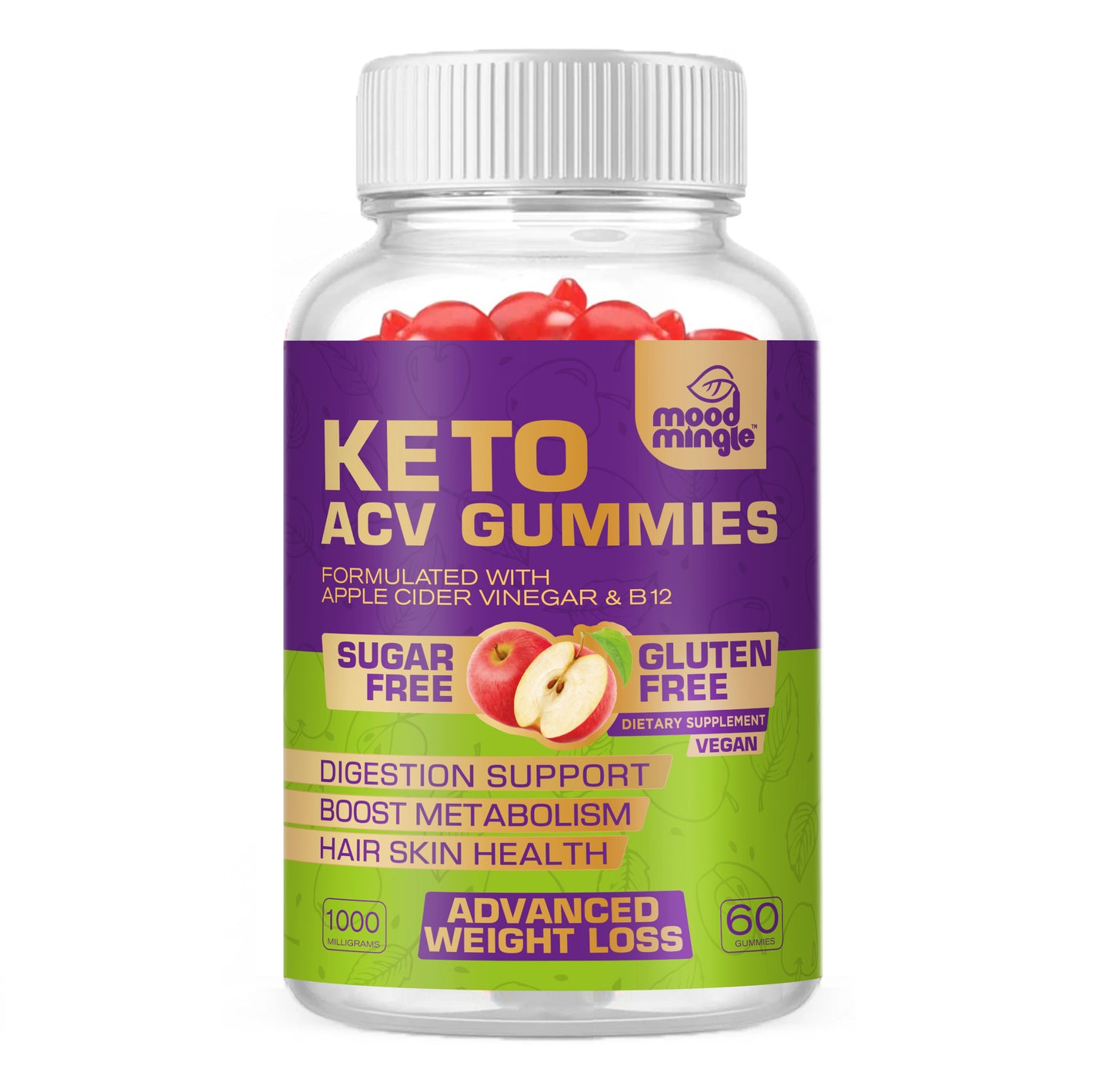 MoodMingle Keto ACV Gummies Dietary Supplement